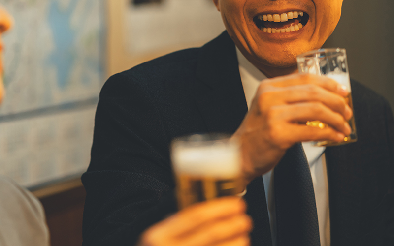 仕事帰りに